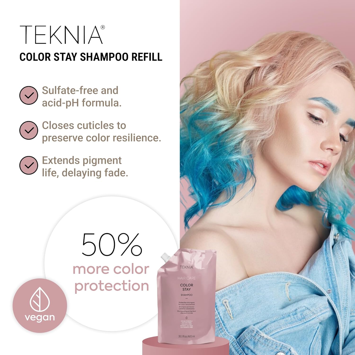 LAKMÉ Teknia Color Stay Shampoo, Color Safe Shampoo for Colored Hair - Image 2