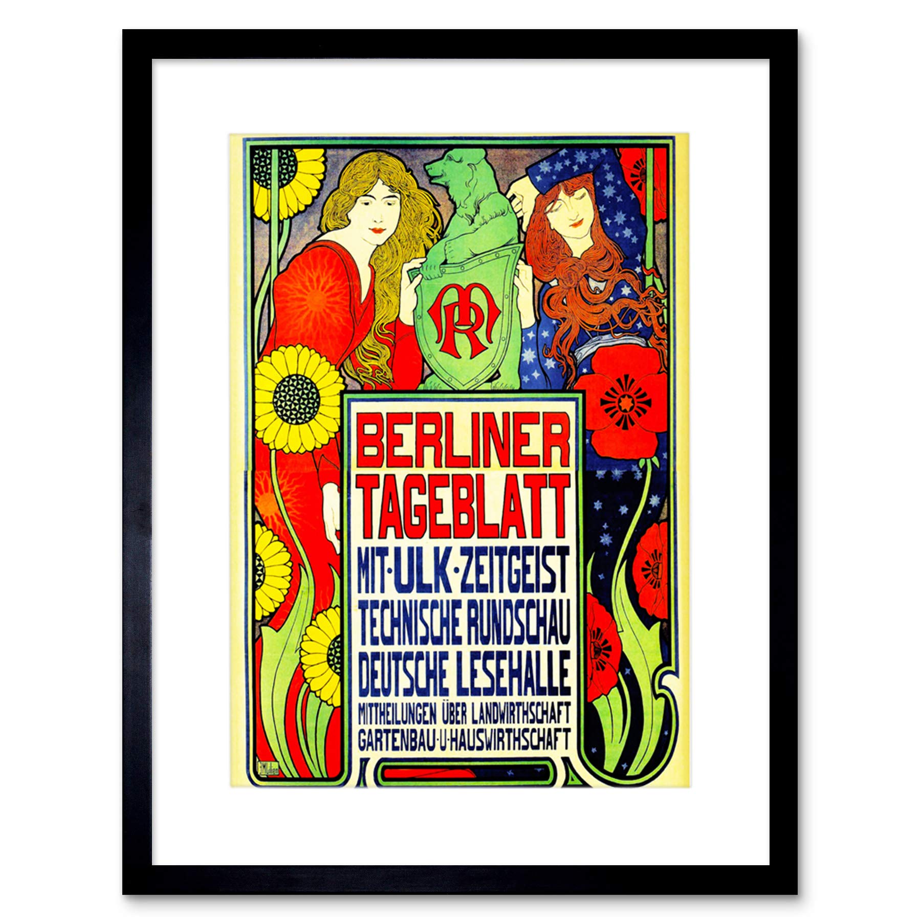 Wee Blue Coo Advert Berliner Tageblatt New Art Picture Framed Wall Art Print