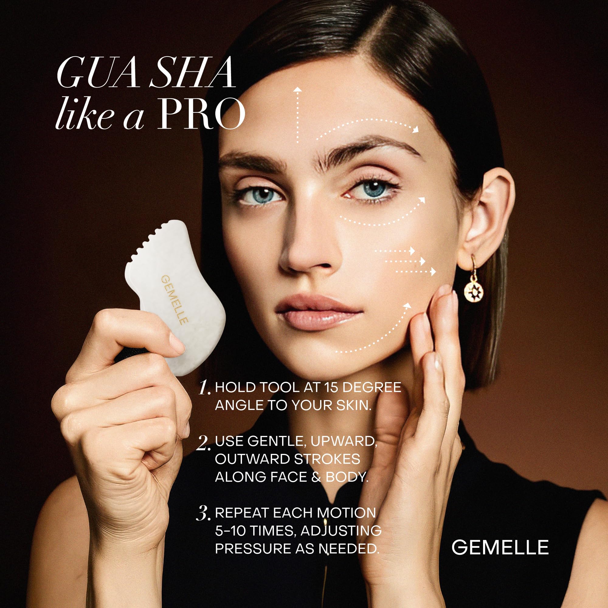 GEMELLE White Jade Gua Sha Tool