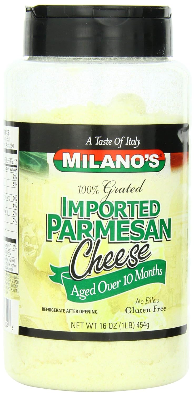 3 pack Milano's Parmesan Cheese Jars, Imported Grated, 16 Ounce Everything Else