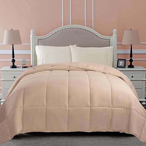 Miniatura 7 de Edredón clásico para todas las temporadas Down Alternative construcción deflector, king, color azul aster, Ivory, gemelo