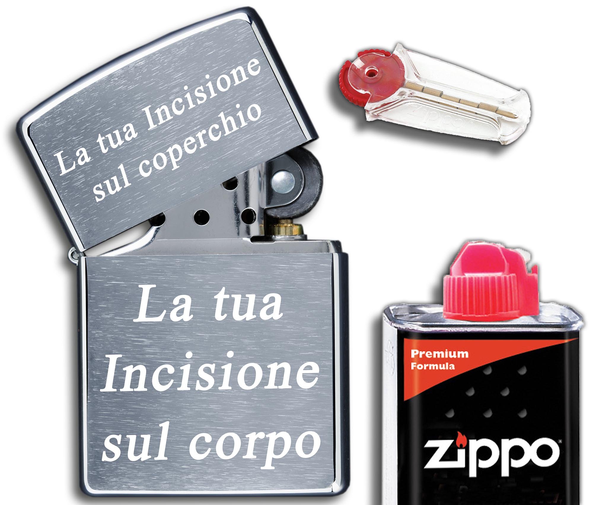 Zippo Originale Personalizzato Con Incisione Laser - Testo, Nome O Data | Cromato Spazzolato - Foto 10