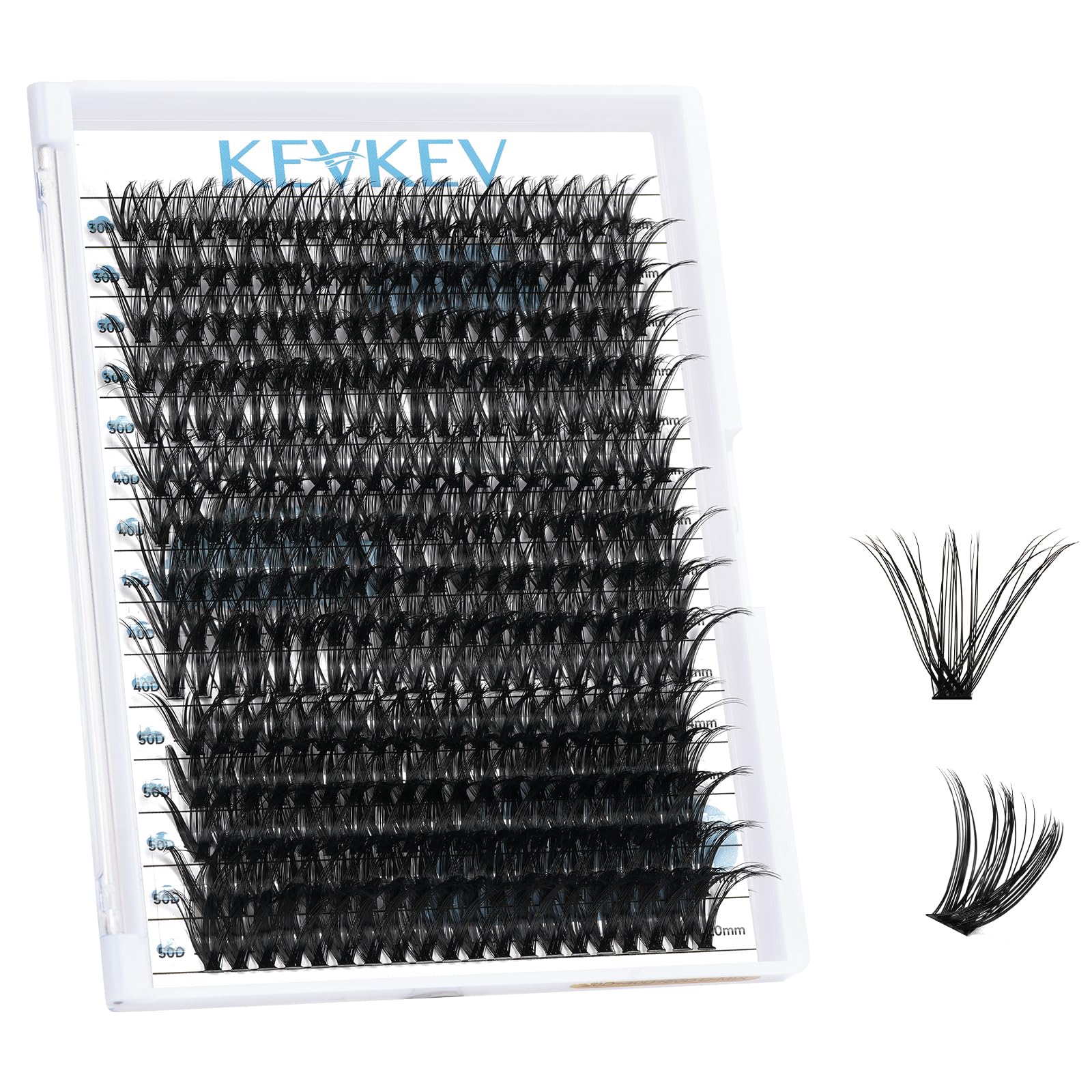 300 Pcs Lash Clusters Individual Lashes 30D+40D+50D Cluster Lashes D Curl 14-20 Mix Length Eyelash Clusters DIY Lash Extension at Home Easy to Apply Natural Volume Look(30D+40D+50D, D-14-20mix)
