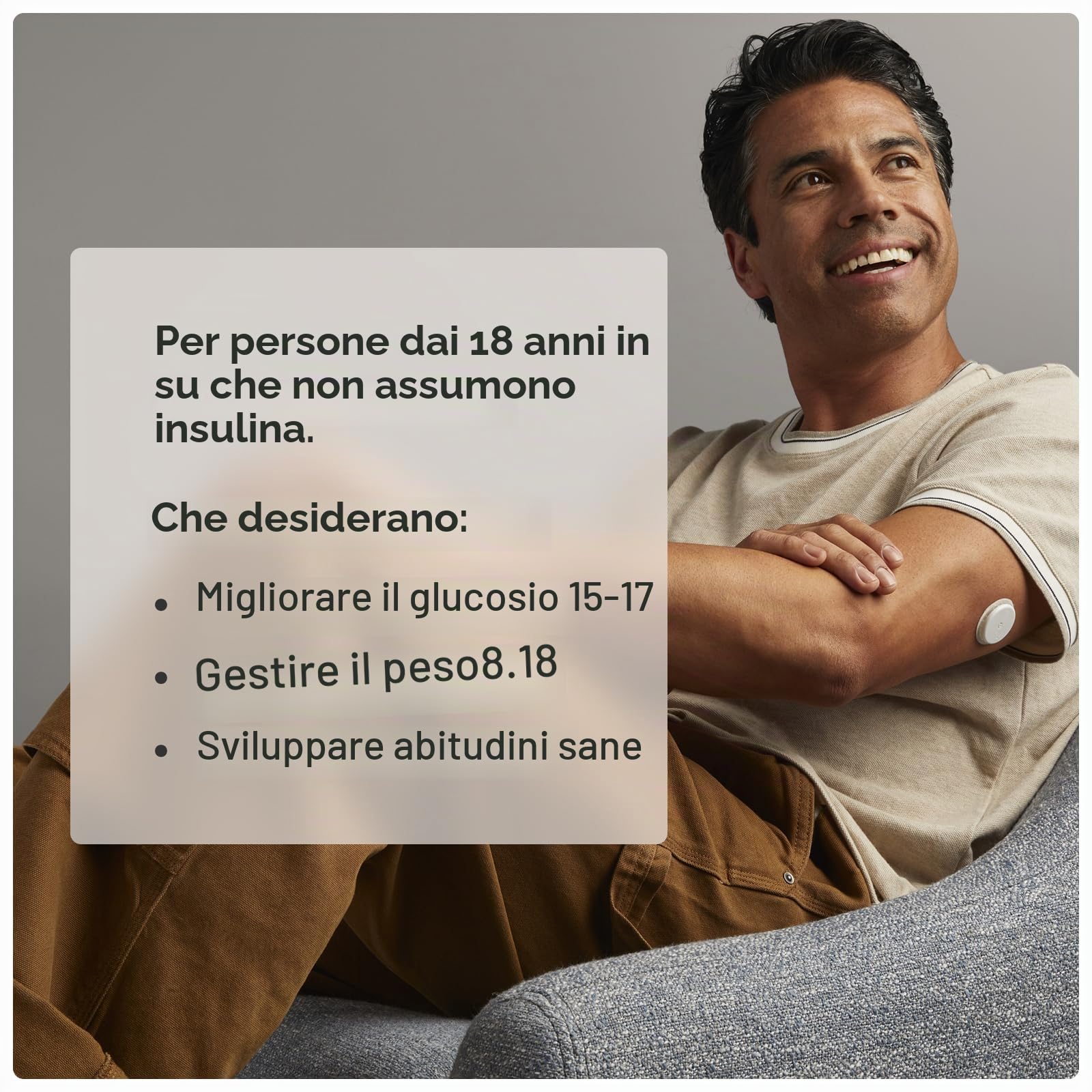 Lingo Monitoraggio continuo del glucosio (CGM) e applicazione (confezione da 2). Prodotto da Abbott. Conosci l'impatto di ciò che mangi. 1 biosensore Lingo dura fino a 14 giorni*. Progettato per
