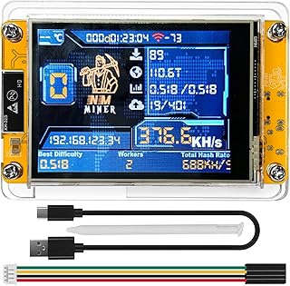 Bitcoin Miner NerdMiner V2 NMMiner ESP-WROOM-32 ESP32 Development Board 2.8 inch Smart Display Lucky Miner Hashrate Module 414KH/s Crypto Solo Lottery Miner