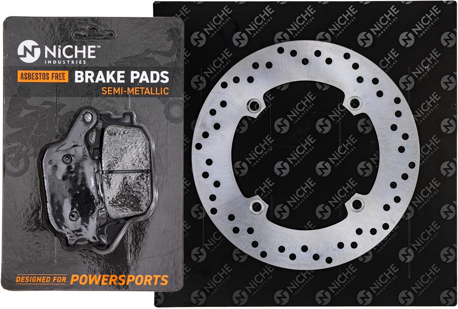 NICHE Rear Right Brake Rotor Pad Semi Metallic Kit for Suzuki Vstrom 1000 650 69100-08860 69100-16852 69211-06G00