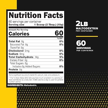 Primaforce Maltodextrin Powder (Unflavored) 2 LBS, 60 Servings