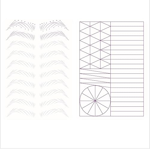 Miniatura 8 de 3 piezas de doble cara preimpresas trazos de práctica de piel con base básica de pelo de silicona, almohadilla de práctica de trazos de pelo (patrón