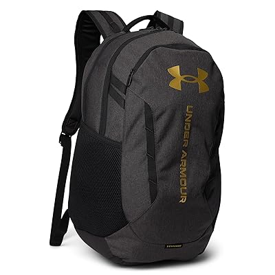Under Armour Hustle 6.0 Backpack Backpack Bags Black Full Heather/Black/Metallic Gold, Polyester