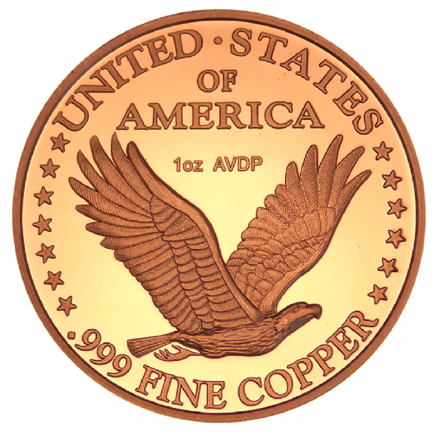 Twenty 28.3 g Standing Liberty Copper Coin .999 Fine Copper Bullion Art Round in Coin Tube by Unique Metals