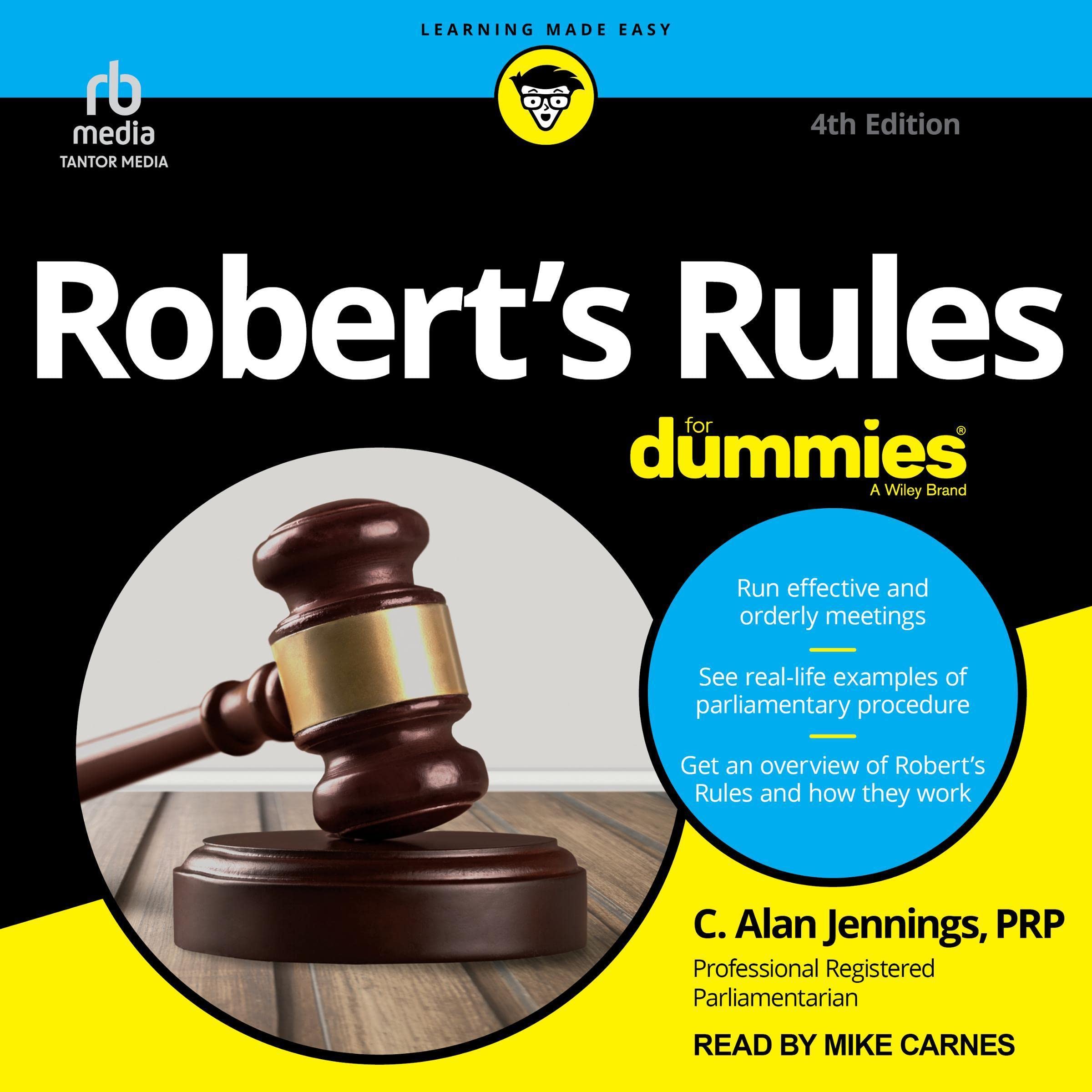 Robert’s Rules for Dummies, 4th Edition