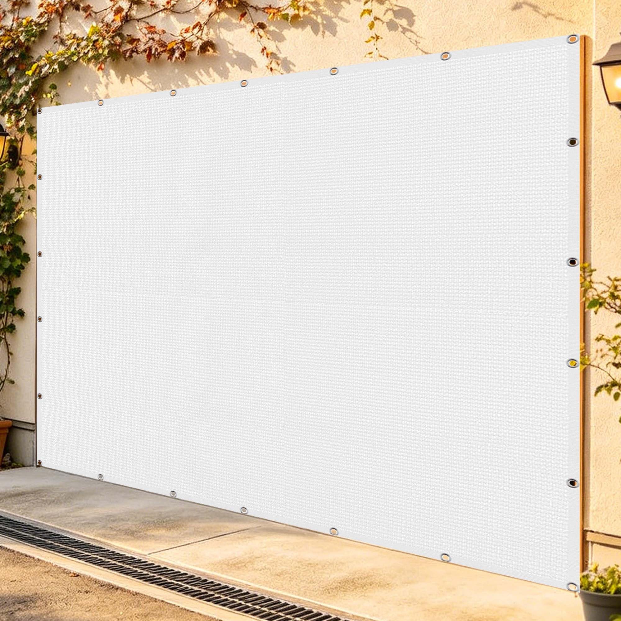 Rete di protezione solare 30 x 400 cm per serra, giardino, patio, piante, polli, tettoie, resistente ai raggi UV, colore bianco