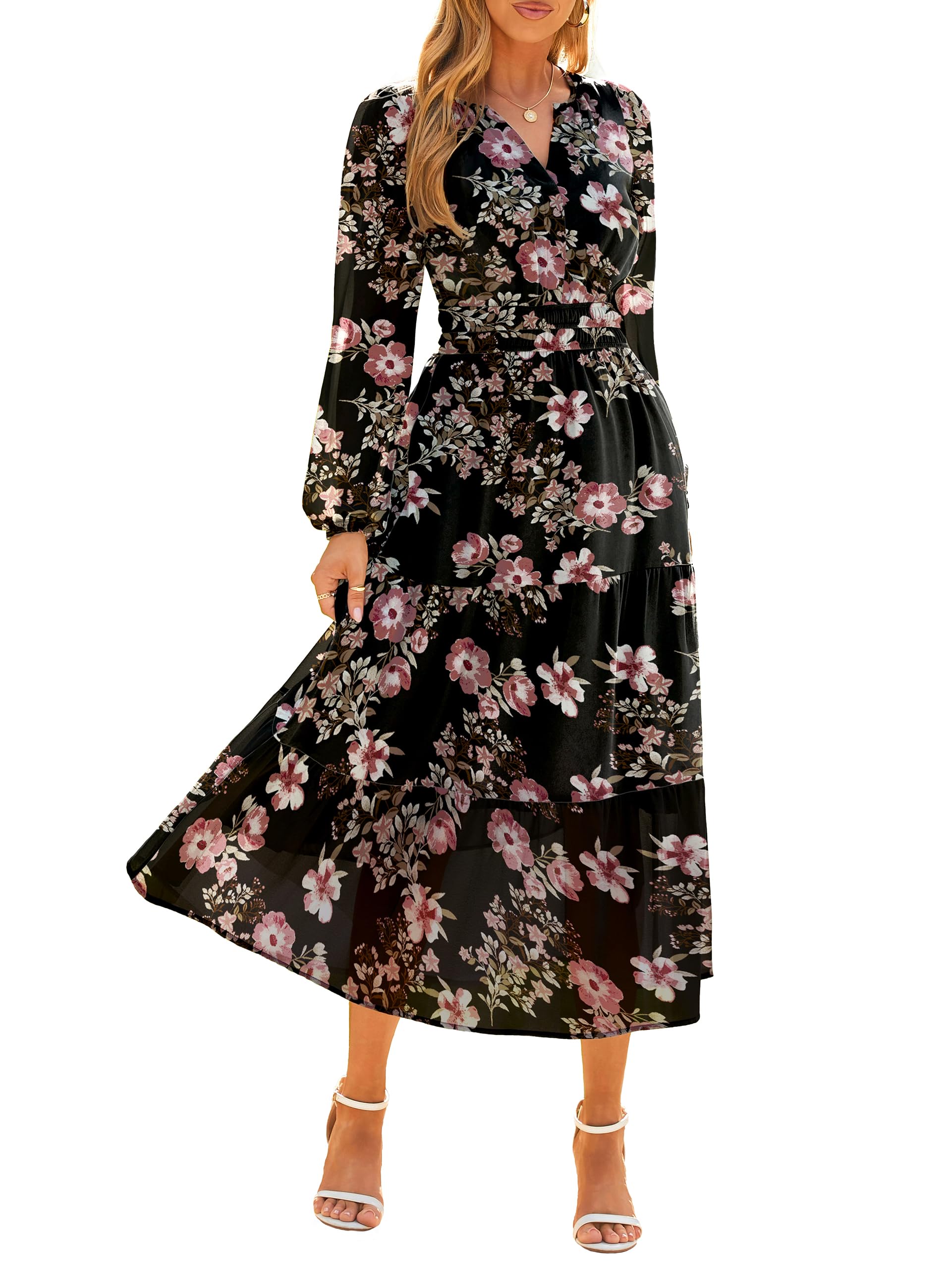 Simplee Floral Maxi Dress
