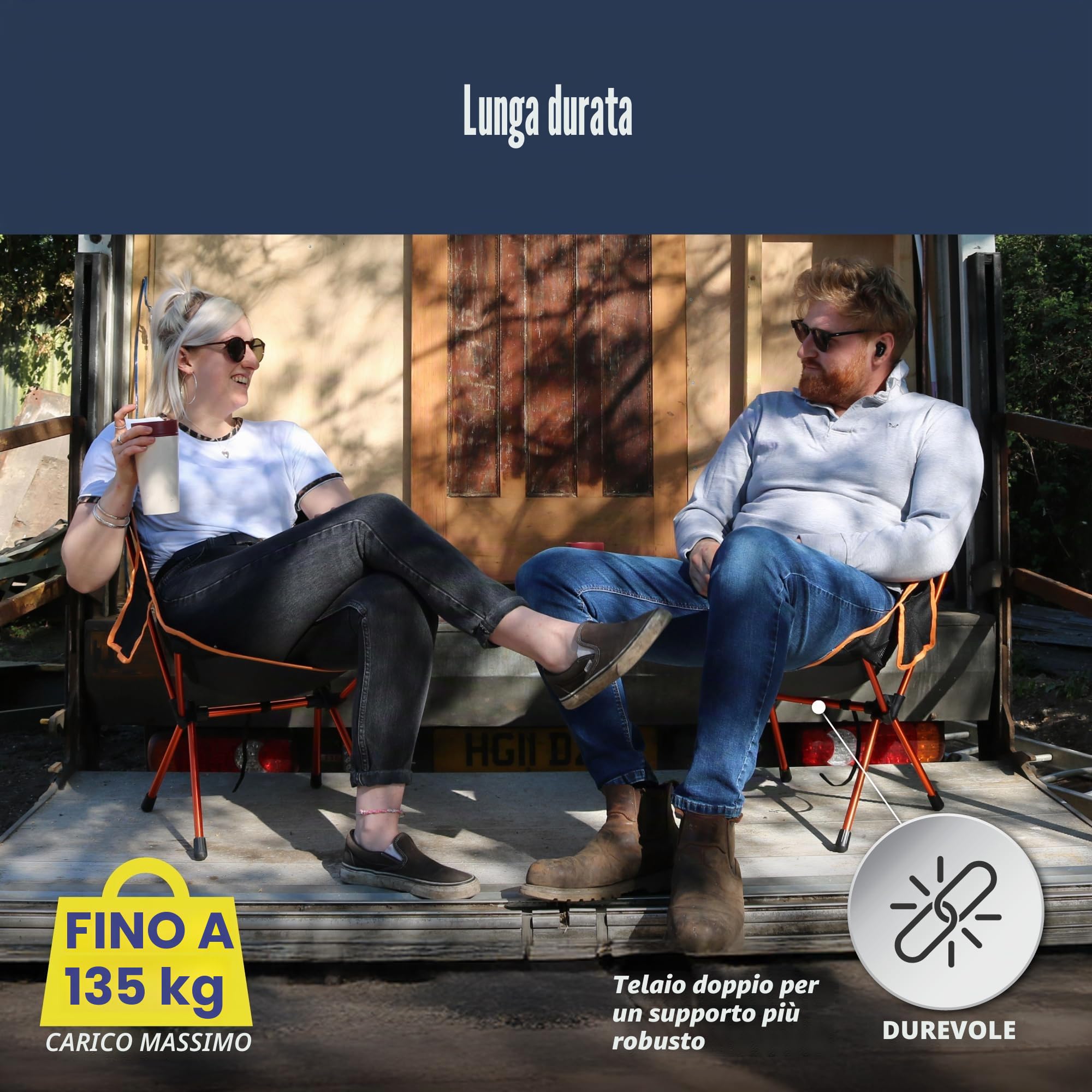 TREKOLOGY Sedia Pieghevole Portatile Ultraleggera (Meno di 1 kg) con Poggiapiedi Estraibile – Sedia da Campeggio Compatta 135kg per Trekking, Pesca, Spiaggia
