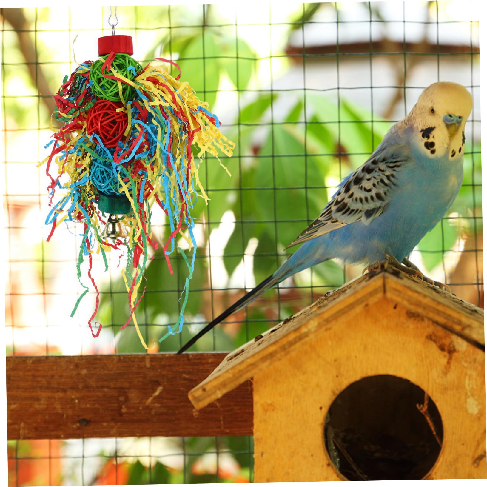 Yardwe 9stücke Teiliges Vogelspielzeug Hängendes Kauspielzeug Für Wellensittiche Und Papageien Sicheres Und Langlebiges Zubehör Käfigdekoration Und Beschäftigung