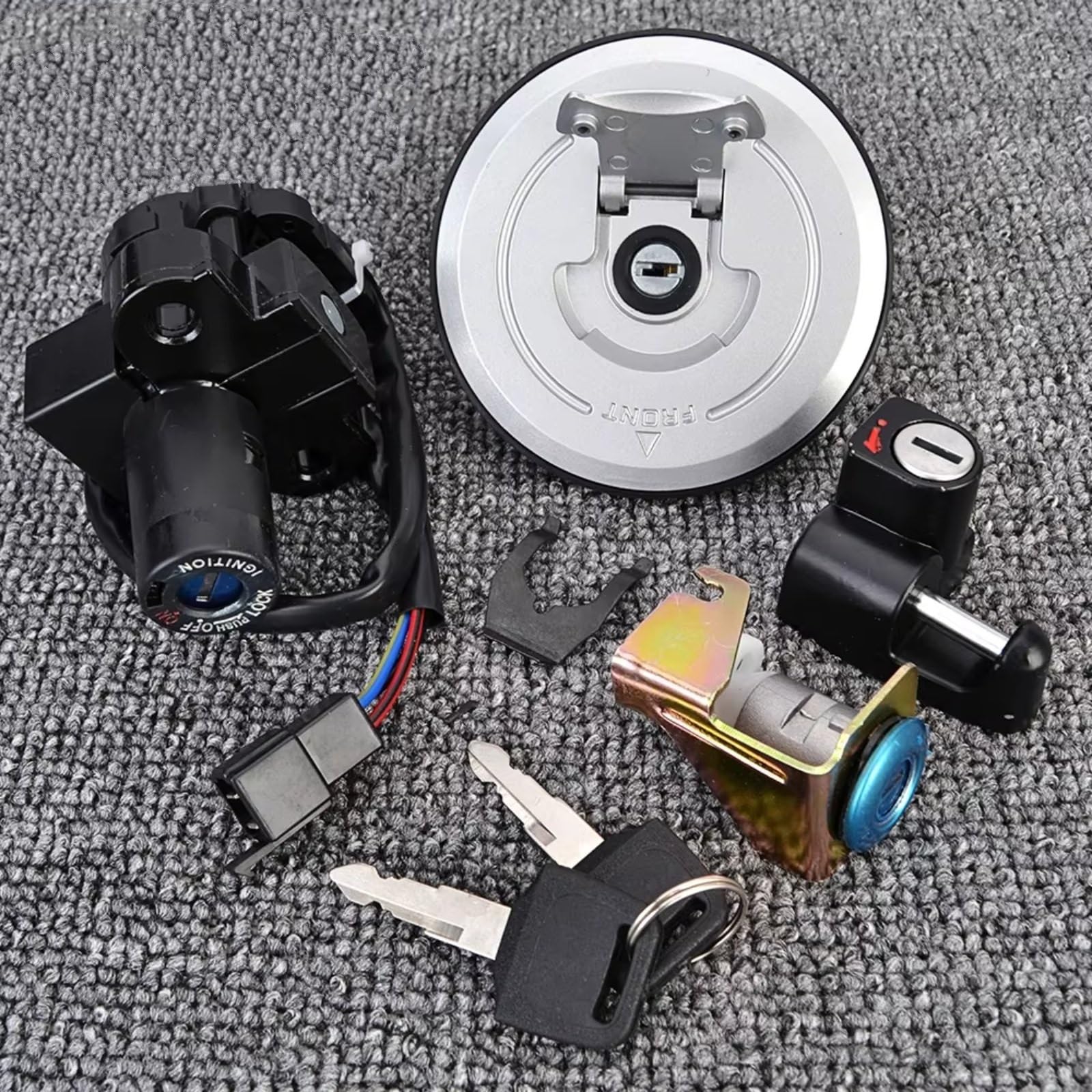 Interruptor De Arranque Lock Llave para VTR250 VTR 250 MC33 1998-2007 2006 2005 2004 2003 2002 2001 2000 Interruptor Encendido Cerradura Asiento Kit Llave Tapa Combustible