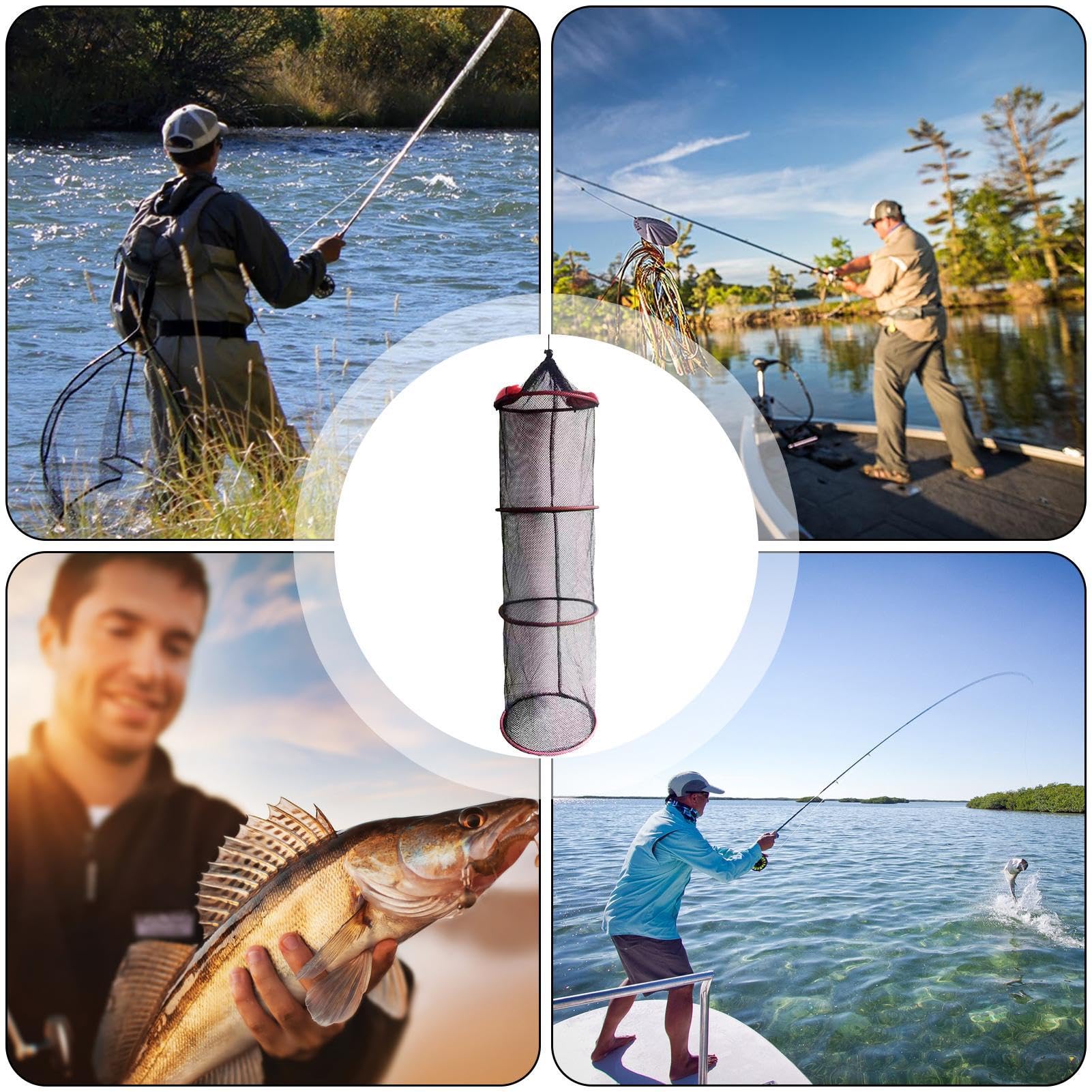 Piège Panier à Poisson Cordon Ouverture Conception Pliable Filet De Pêche Pliable Filet De Pêche Cage Paniers à Poissons Pour Poissons Vivants