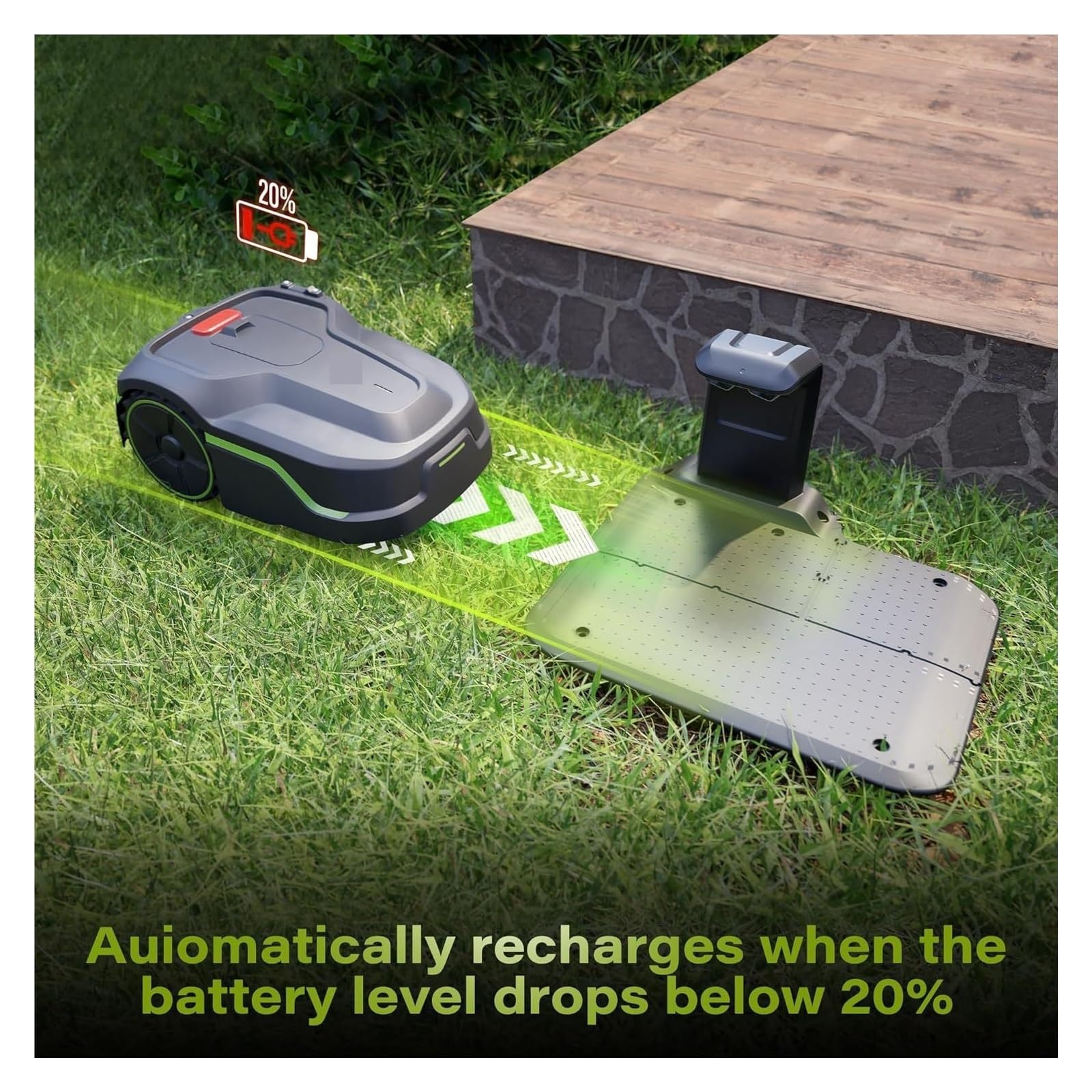 Robot Cortacésped GPS Totalmente Automático con Planificación De Rutas Jardín, Alta Eficiencia Y Control Inteligente Tareas De Corte Sin Esfuerzo En El Jardín