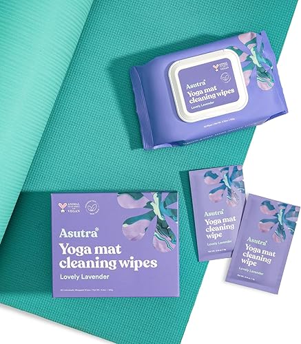 Miniatura 6 de ASUTRA Toallitas de limpieza para esterilla de yoga (lavanda encantadora), 1 bolsa (30 toallitas), sin residuos resbaladizos, limpieza profunda para