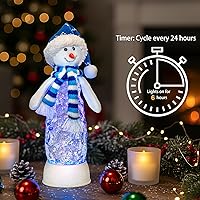 Vista 54 de Globos de Nieve de Navidad, Farol de Agua de Navidad con Carruaje e Iglesia Azul, Música y Temporizador de 6 Horas, Faroles Iluminados con Cable