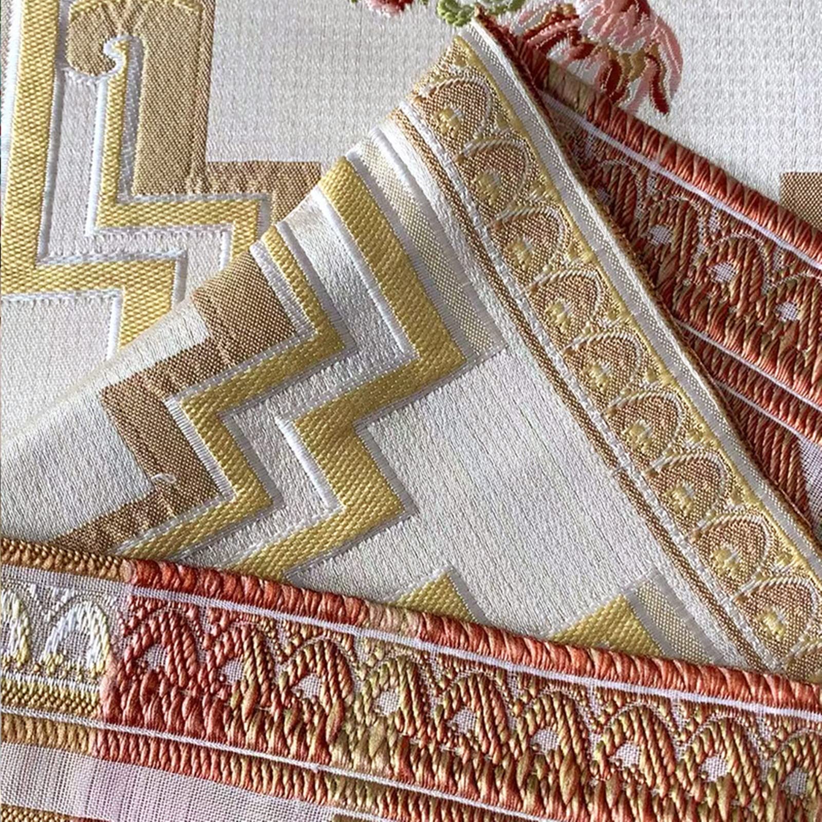 Tischläufer Polyester Wohnzimmer, Tischläufer Hochzeit 35x200 cm, Florale Stickerei Nordisch