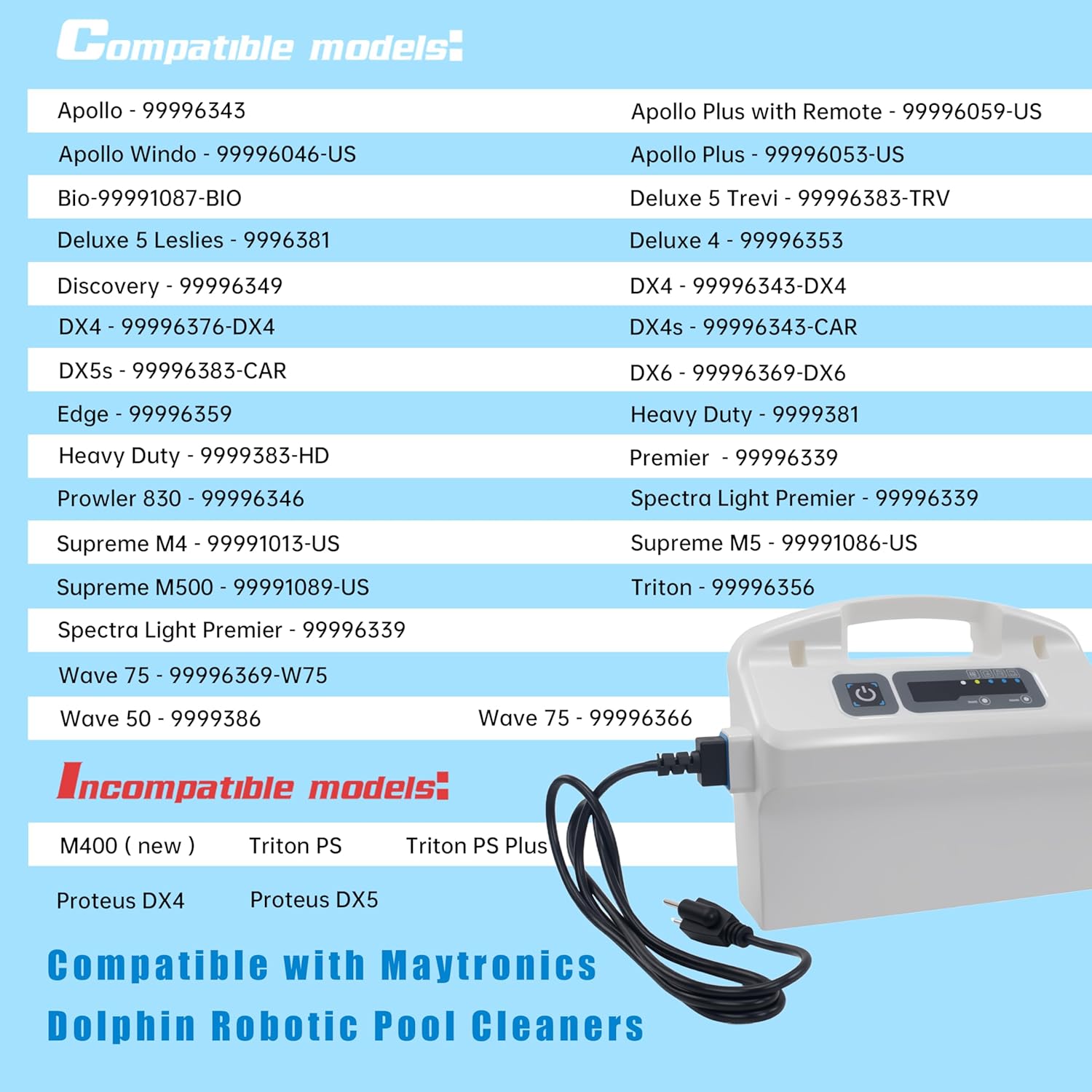 9995678 Power Supply Replacement for 9995678-US-ASSY | Compatible with Apollo,Bio,Deluxe 4/5,DX4,DX4S,DX5S,DX6,Edge,Heavy Duty,Neptune Plus,Premier,Prowler 830,Supreme M4/M5,Triton,Wave 50/75