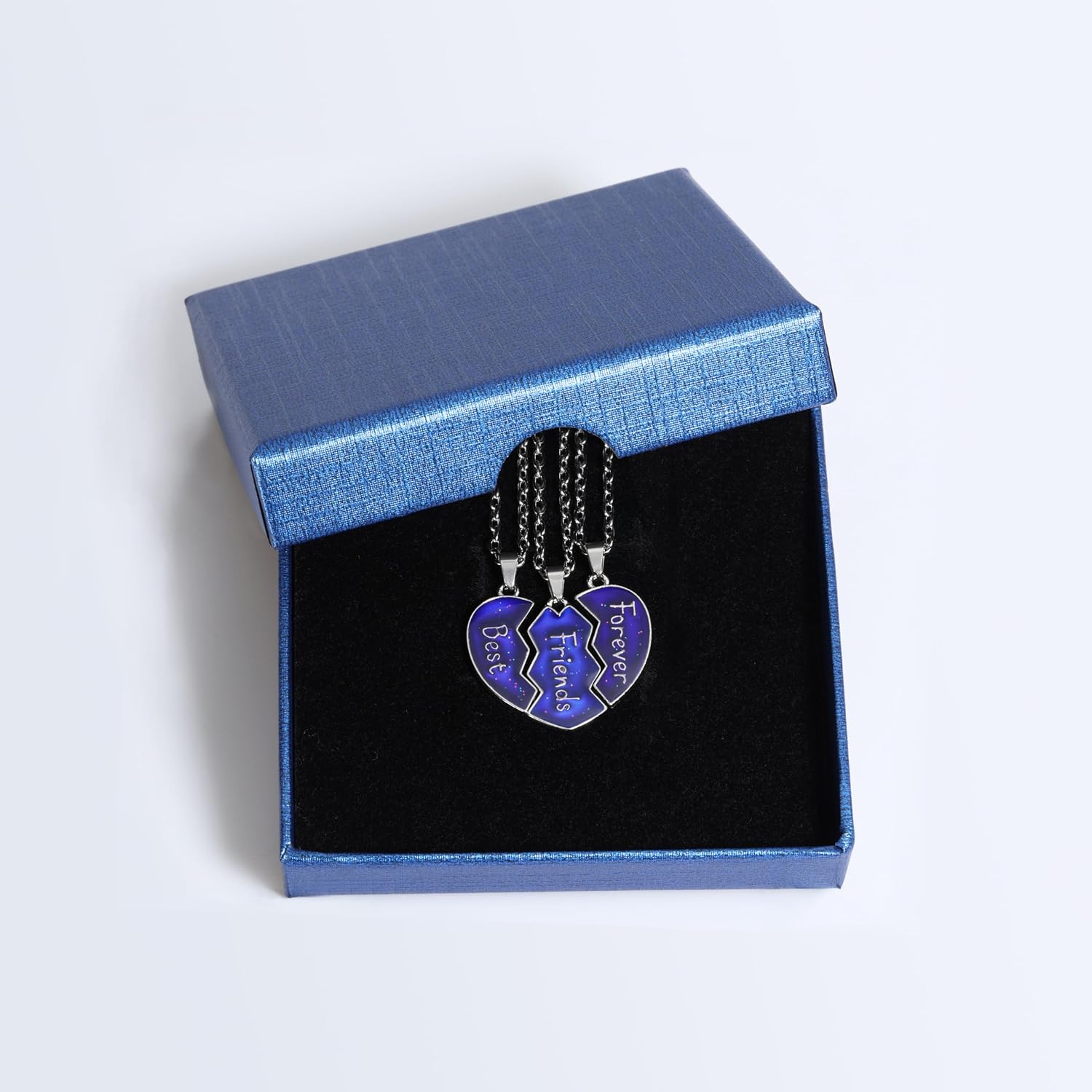 FM FM42 Temperature Sensing Color Changing Pendant Necklace with 19.29" Stainless Steel Rolo Chain