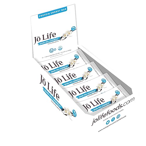 Barras de proteína de vainilla totalmente naturales, barra alta en proteínas, sin gluten, barra energética sin granos, 0.49oz de proteína, barra de disponible en Yaxa Colombia