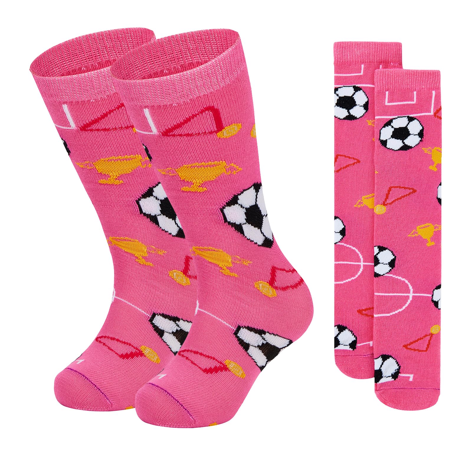American Trends Kids Soccer Socks Girls Boys Knee High Football Baseball Kids Athletic Tube Printed Socks