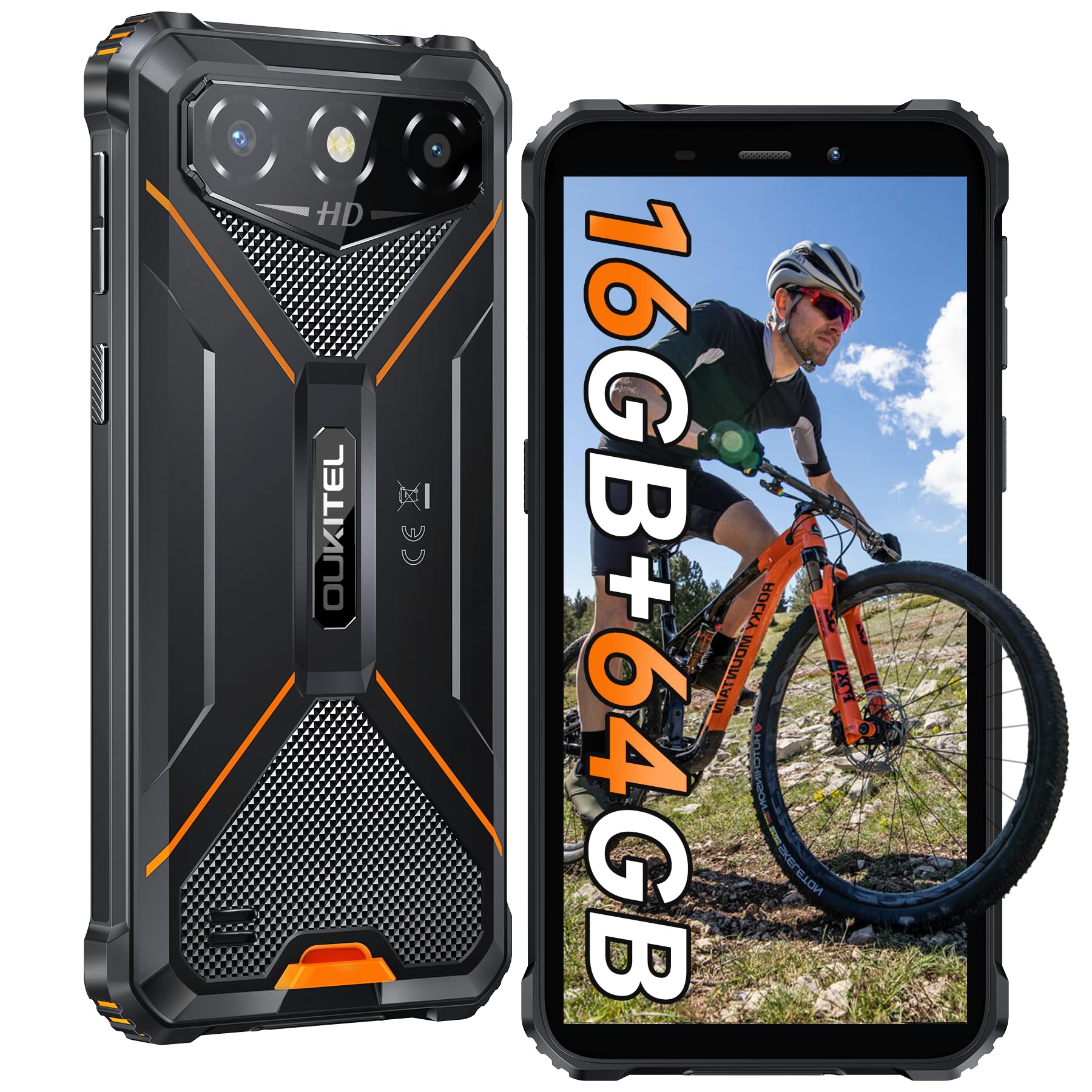 OUKITEL G3 タフネススマホ 16GB+128GB1TB アンドロイド Amazon.com: OUKITEL G3 Rugged Smartphone Unlocked -16GB+