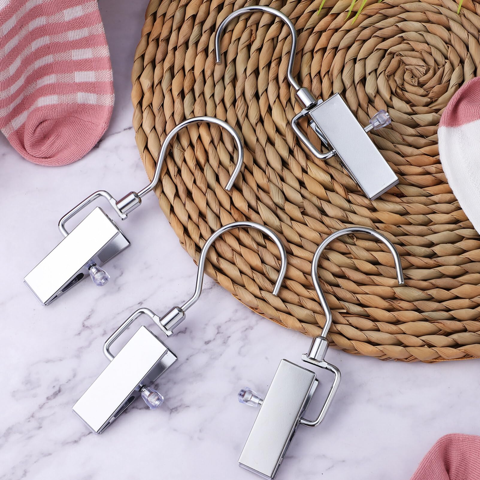 Alipis 10pezzi Clip Appendini Per Stivali Ganci Rotanti Per Mollette Per Bucato e Accessori Design Traceless e Multiuso Per Organizzazione Pratica e Versatile