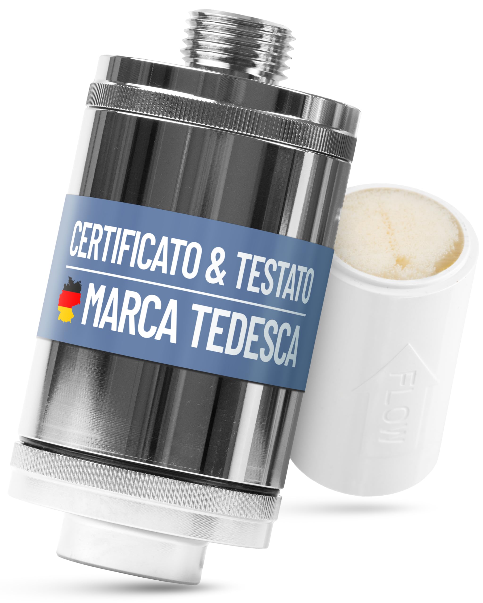 Filtro antilegionella LONGLIFE per doccia | Protezione antilegionella certificata | Set completo con filtro sostituibile