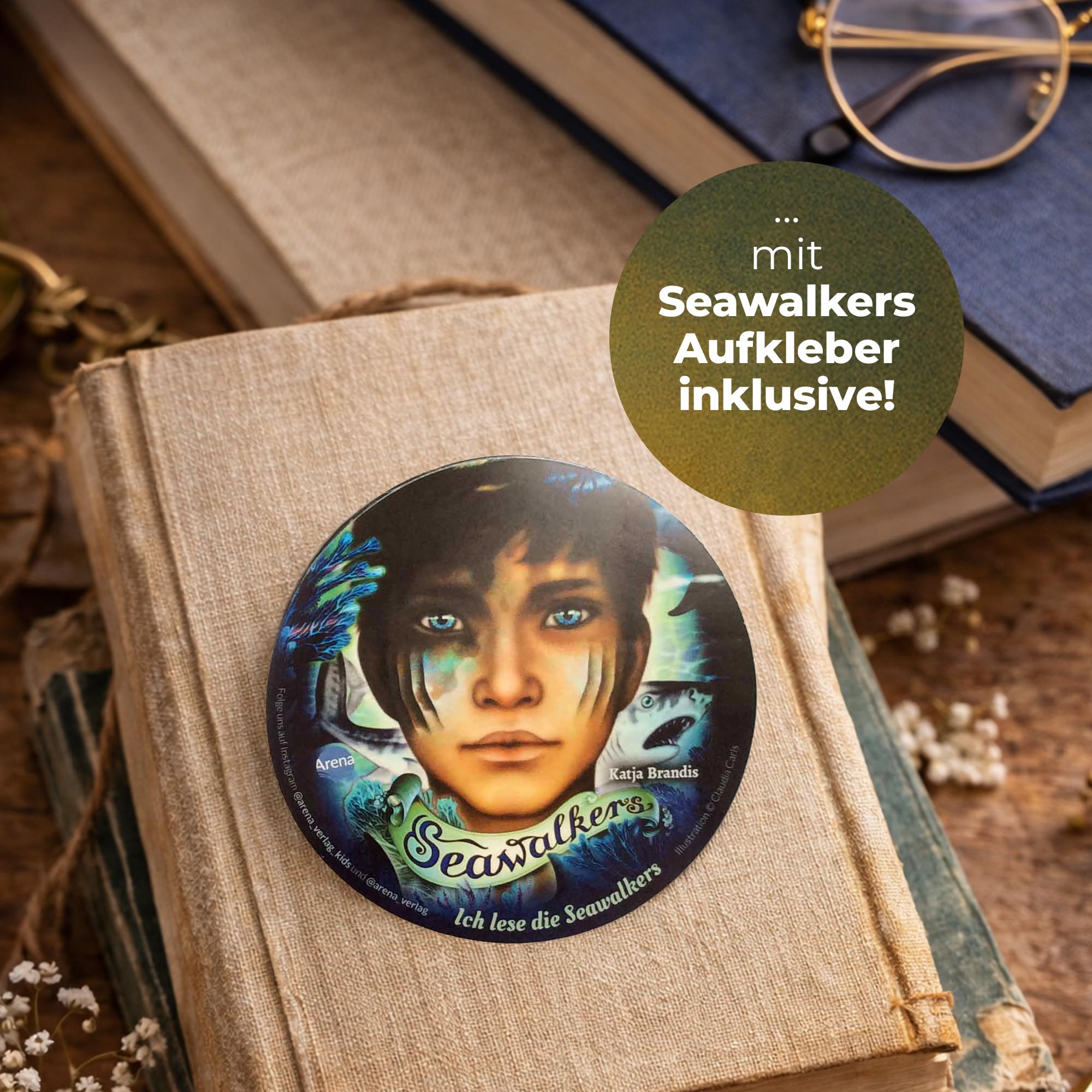 Seawalkers Bücher Set Band 1–6 - Fantasy Kinderbuch Bestseller-Reihe - Sammelband Bücher für Kinder ab 10 - inkl. exklusiver Beigabe: Seawalkers Aufkleber & Woodwalkers 2 Wackel-Lesezeichen
