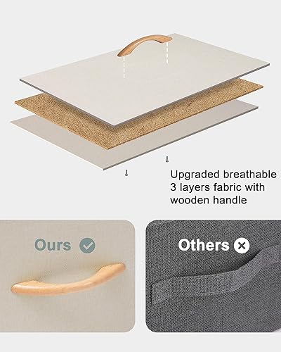 Miniatura 9 de Crestlive Products Torre de almacenamiento vertical para aparador, marco de acero resistente, parte superior de madera, contenedores de tela fáciles