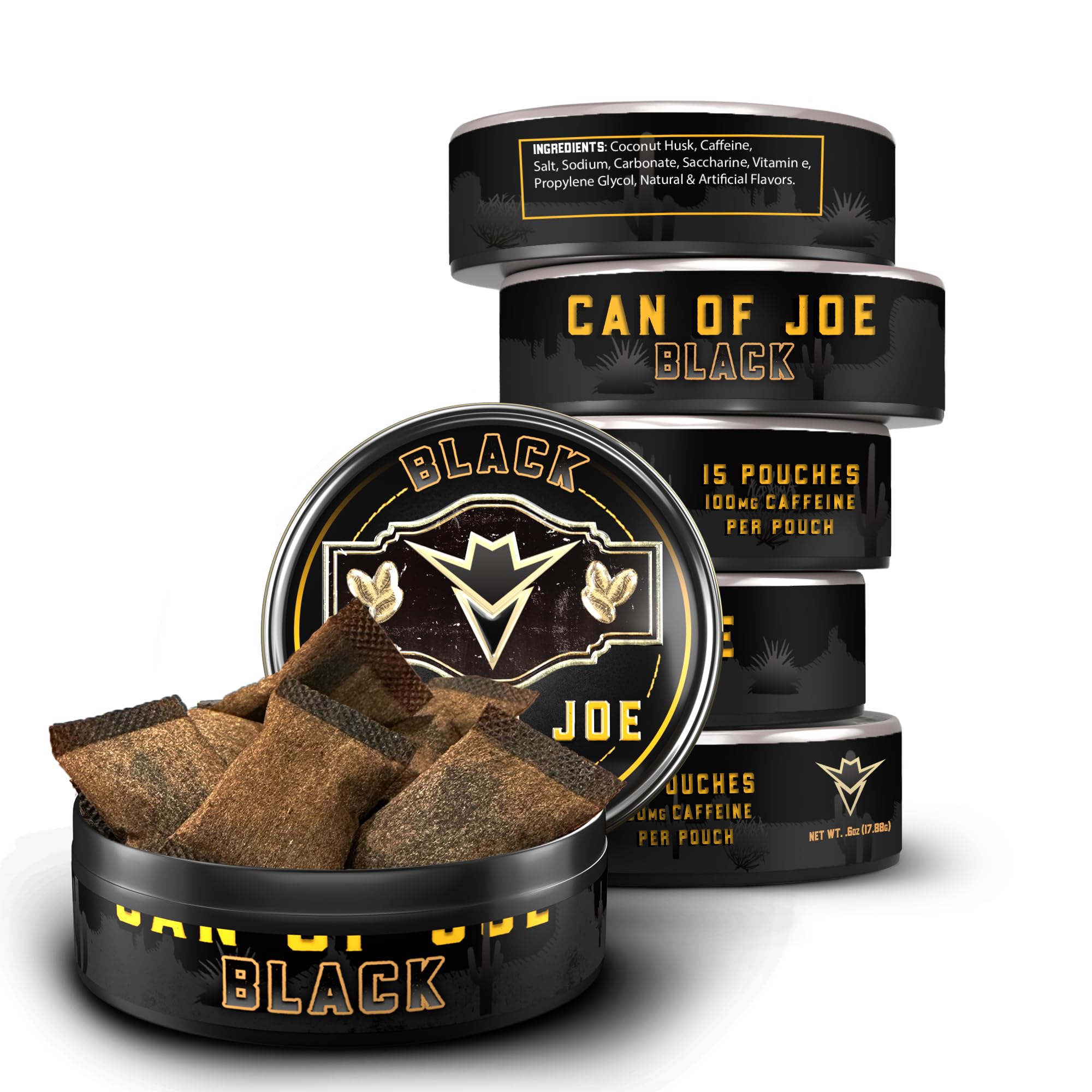 Amazon.com: OUTLAW DIP COMPANY Can Of Joe Coffee Pouches - 6 Pack - Black -  100mg Caffeine Per Pouch - 15 Moist Pouches