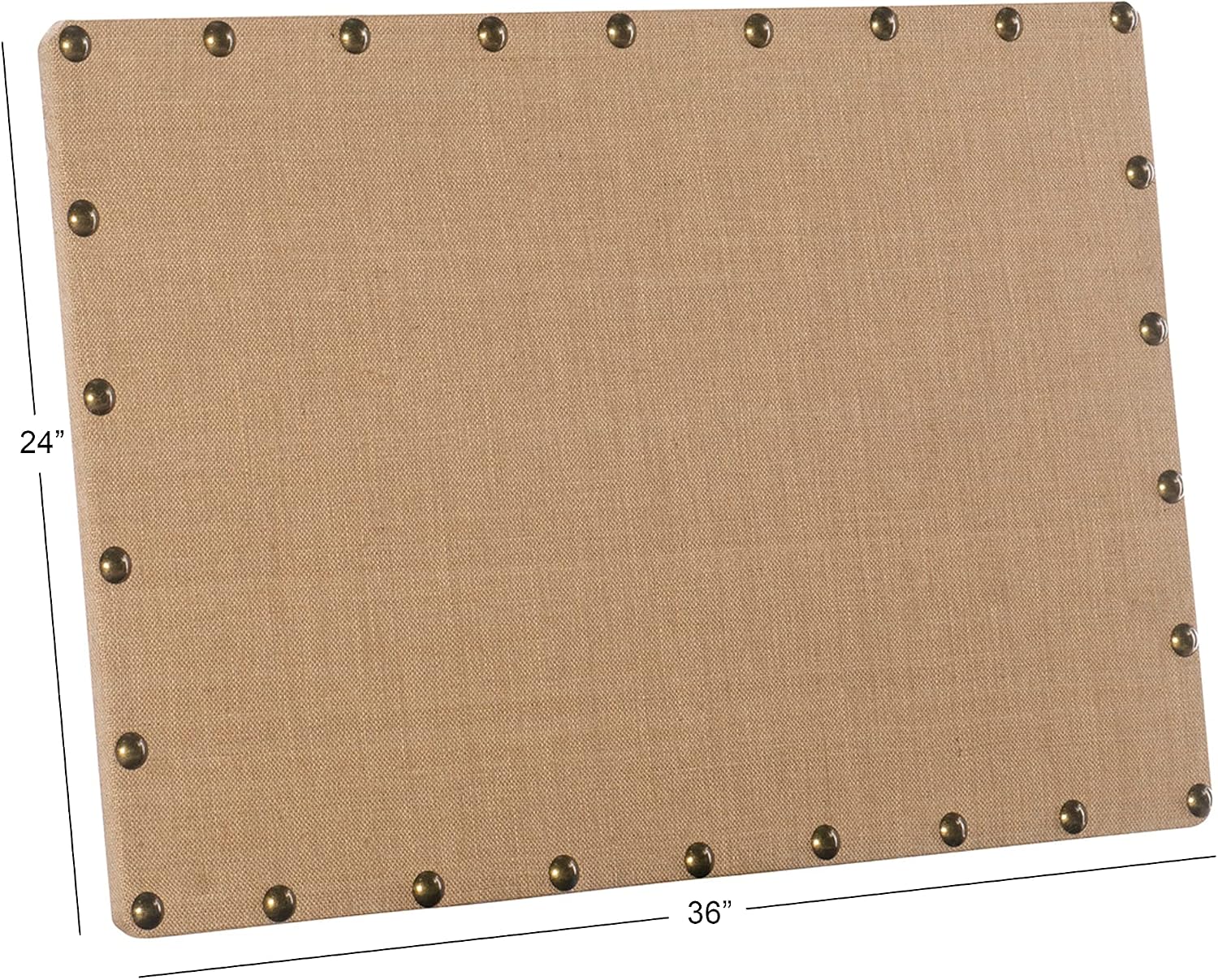 Linon Burlap, Medium Nailhead Corkboard