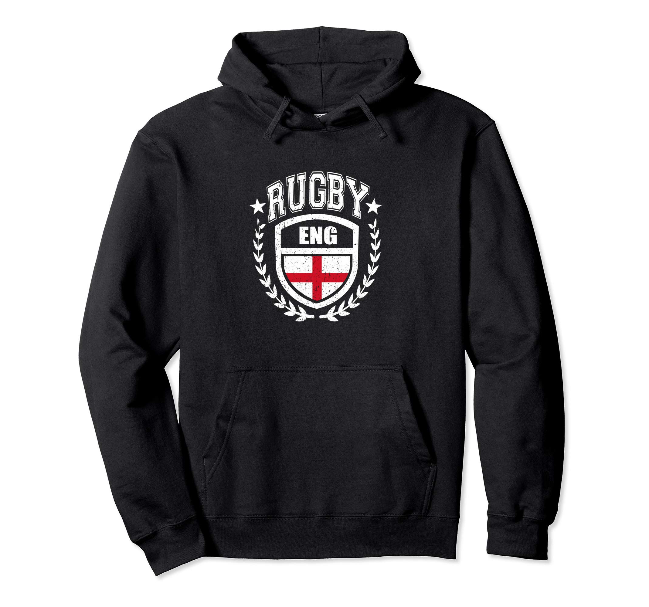 England Rugby Gear English Flag Vintage Sport Pullover Hoodie