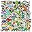 100PCS Dinosaur Stickers, Cute Waterproof Cartoon Stickers for Kids, Teaching Rewards, Dino Party Favourites, Stocking Stuffers for Kids Boys Girls Toddlers Teens