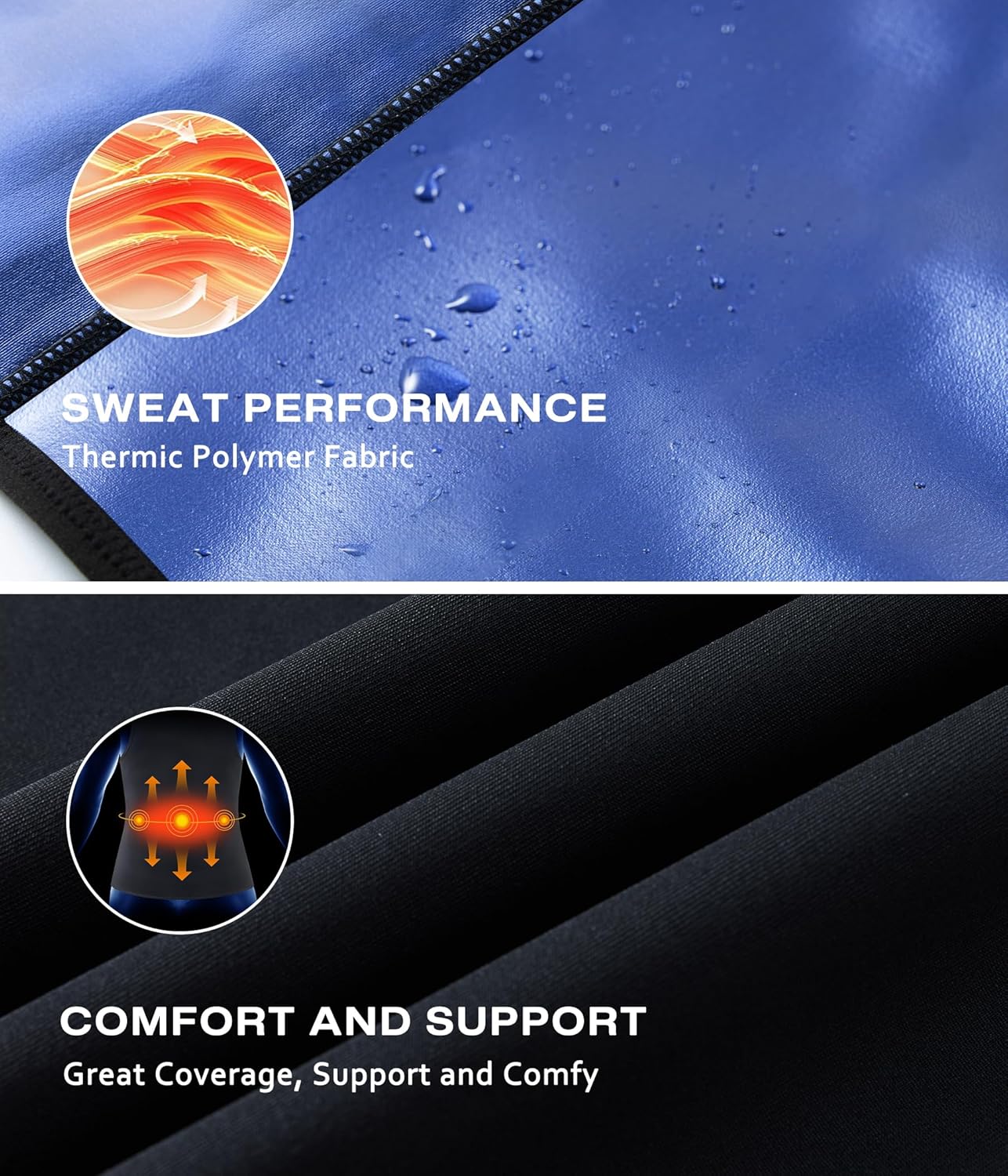 Junlan Sauna Shirt for Men Sauna Suit Sweat Wasit Trainer Vest For Working Out - Image 2