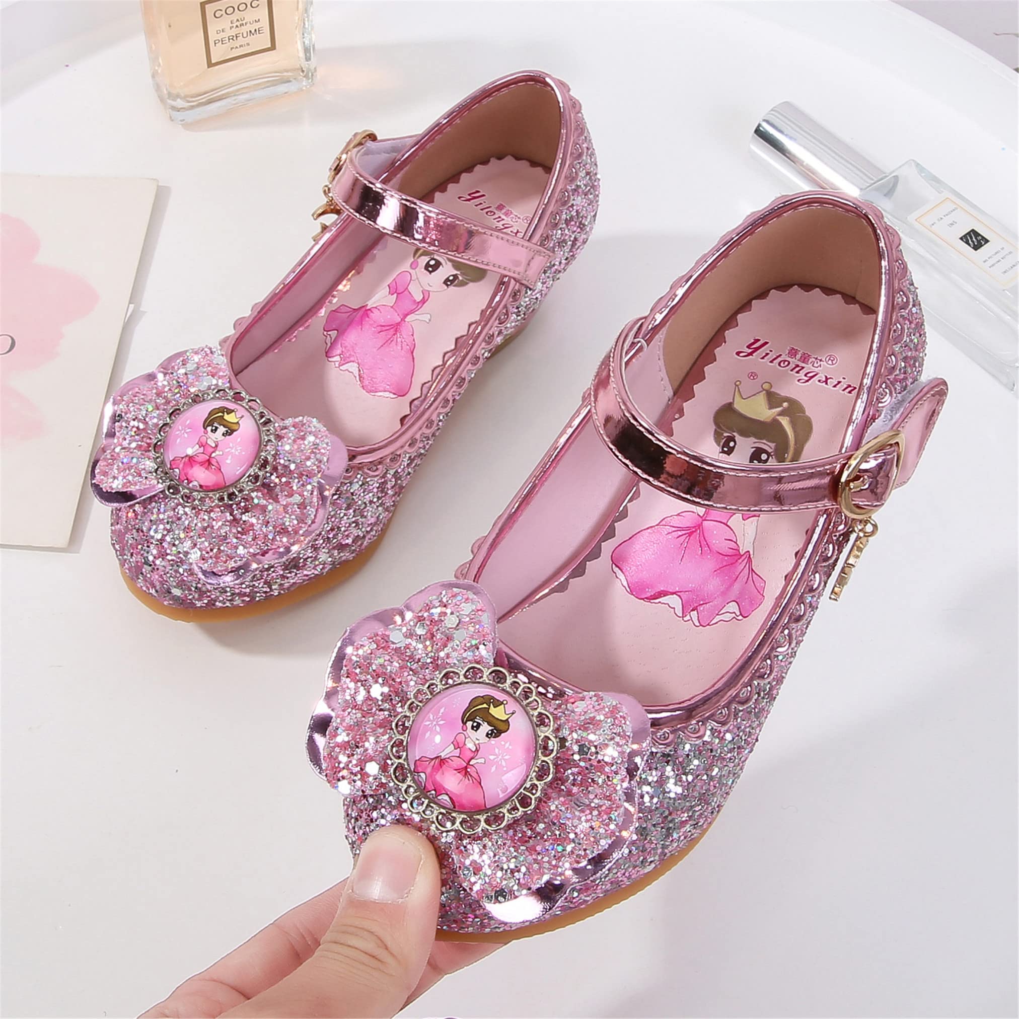 New front Principessa Scarpe Festive Scarpe col Tacco da Principessa per Bambina Buona qualità Partito Scarpe Principessa Scarpe Eleganti