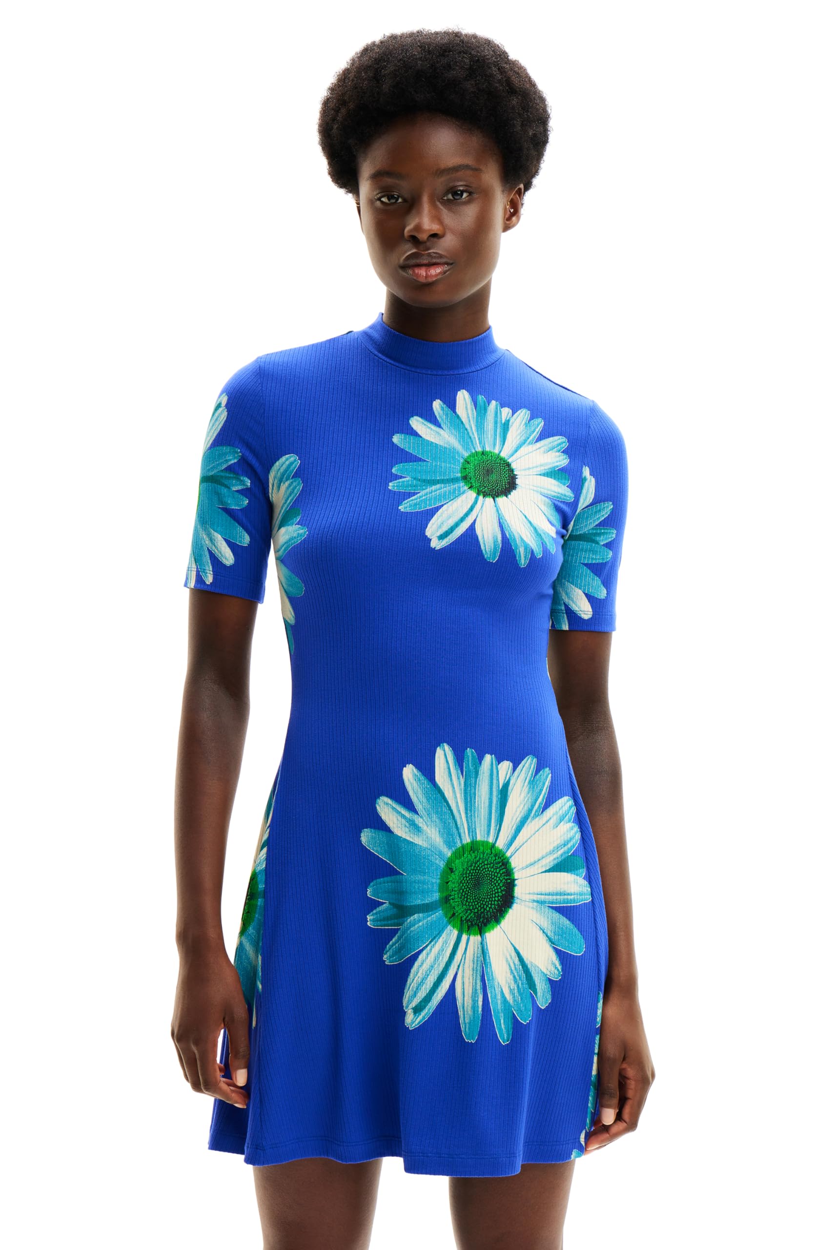 Desigual Women's Blue Vest_margaritas Dress, Xl