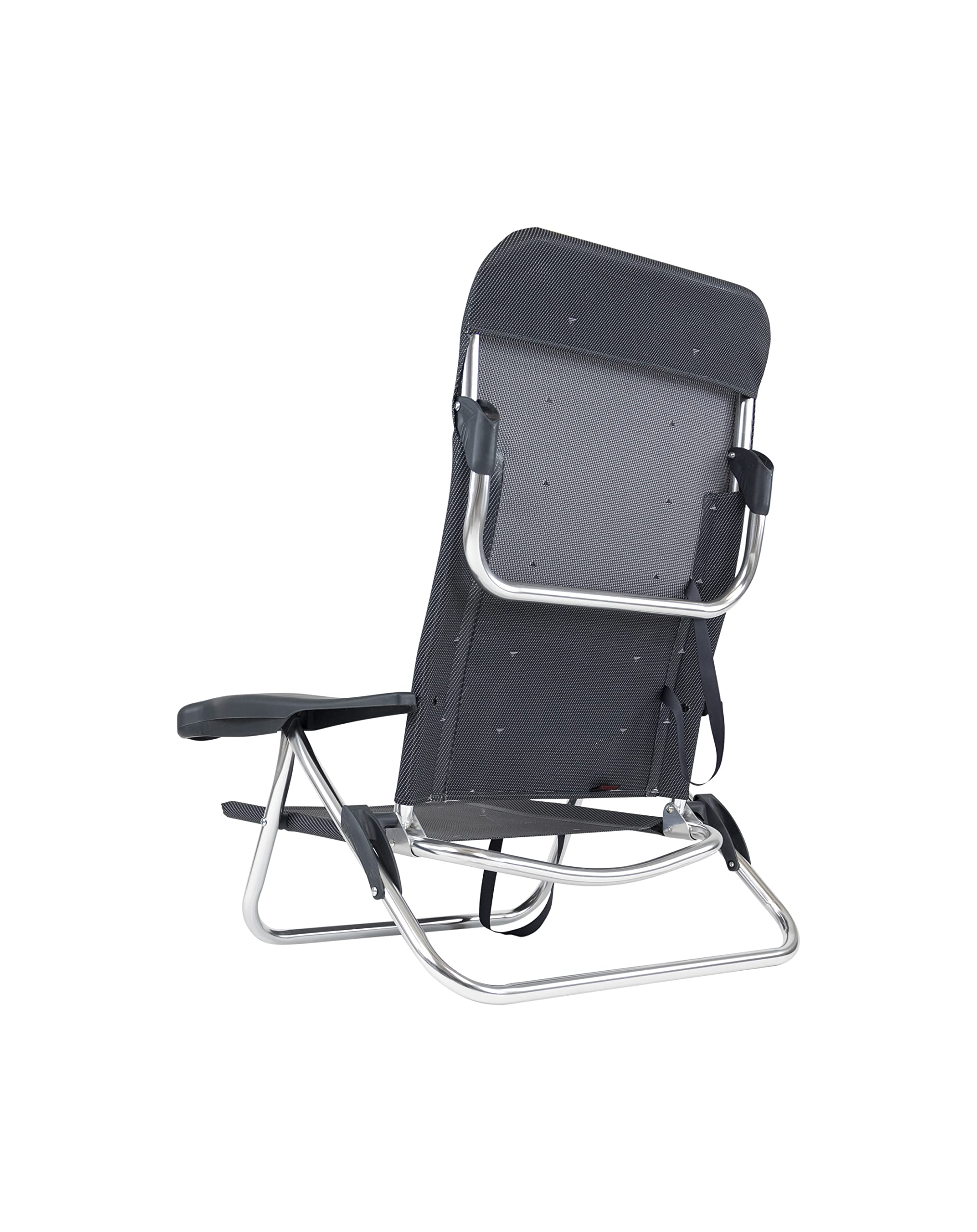 Crespo - Silla de Playa de Aluminio de 7 Posiciones AL/221-M - Gris Oscuro