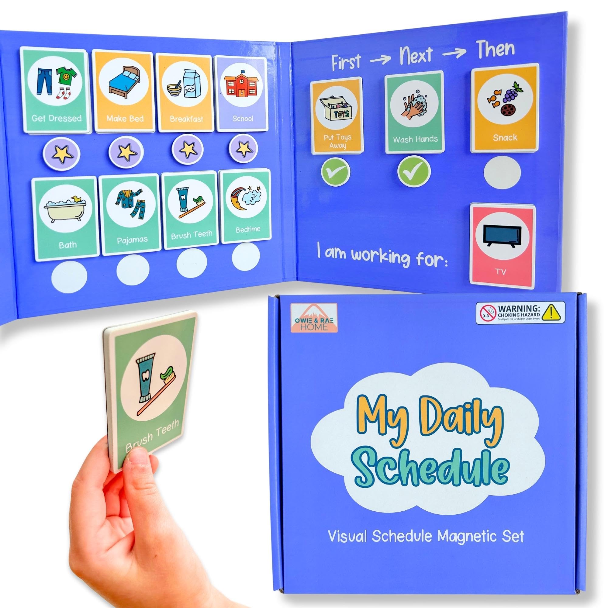 Visual Schedule For Kids Magnetic Chore Chart At Home Responsibility ...