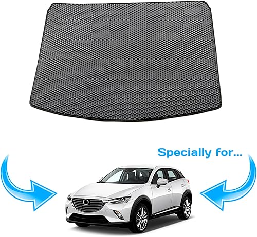 Miniatura 2 de Alfombrilla de maletero de carga personalizada para Mazda CX-3 2015-2023 - Bandeja de forro de maletero fácil de limpiar (gris)
