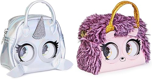 Vista 9 de Purse Pets Micros, Denim Deerie Stylish Small Purse with Eye Roll Feature