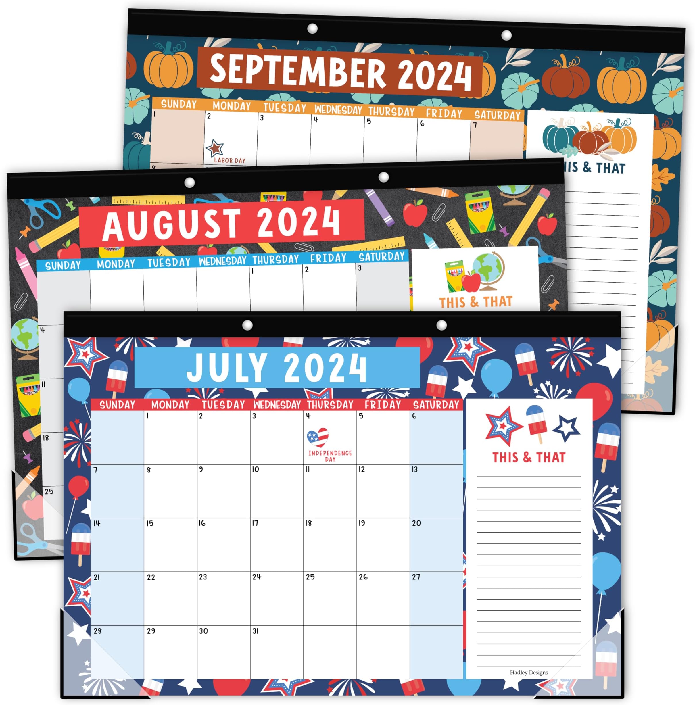 Doodle Teacher Desk Calendar 20242025 Academic Desk