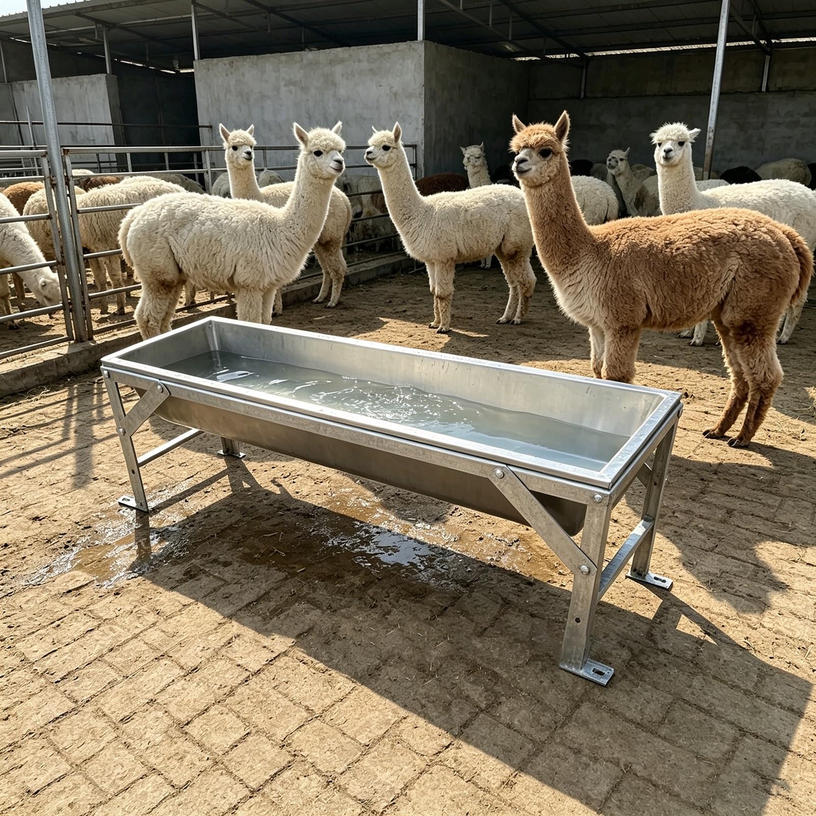Râtelier foin en acier inoxydable épaissi anti-gaspillage pour lamas