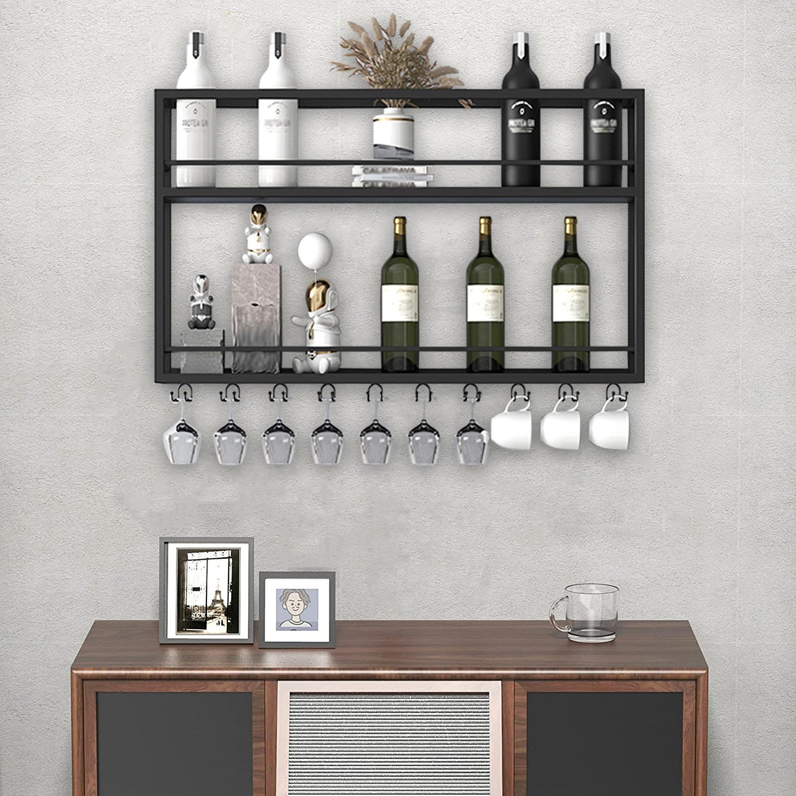 Industrial Wall Mounted Wine Racks Industrial Wine Rack Wall Shelf