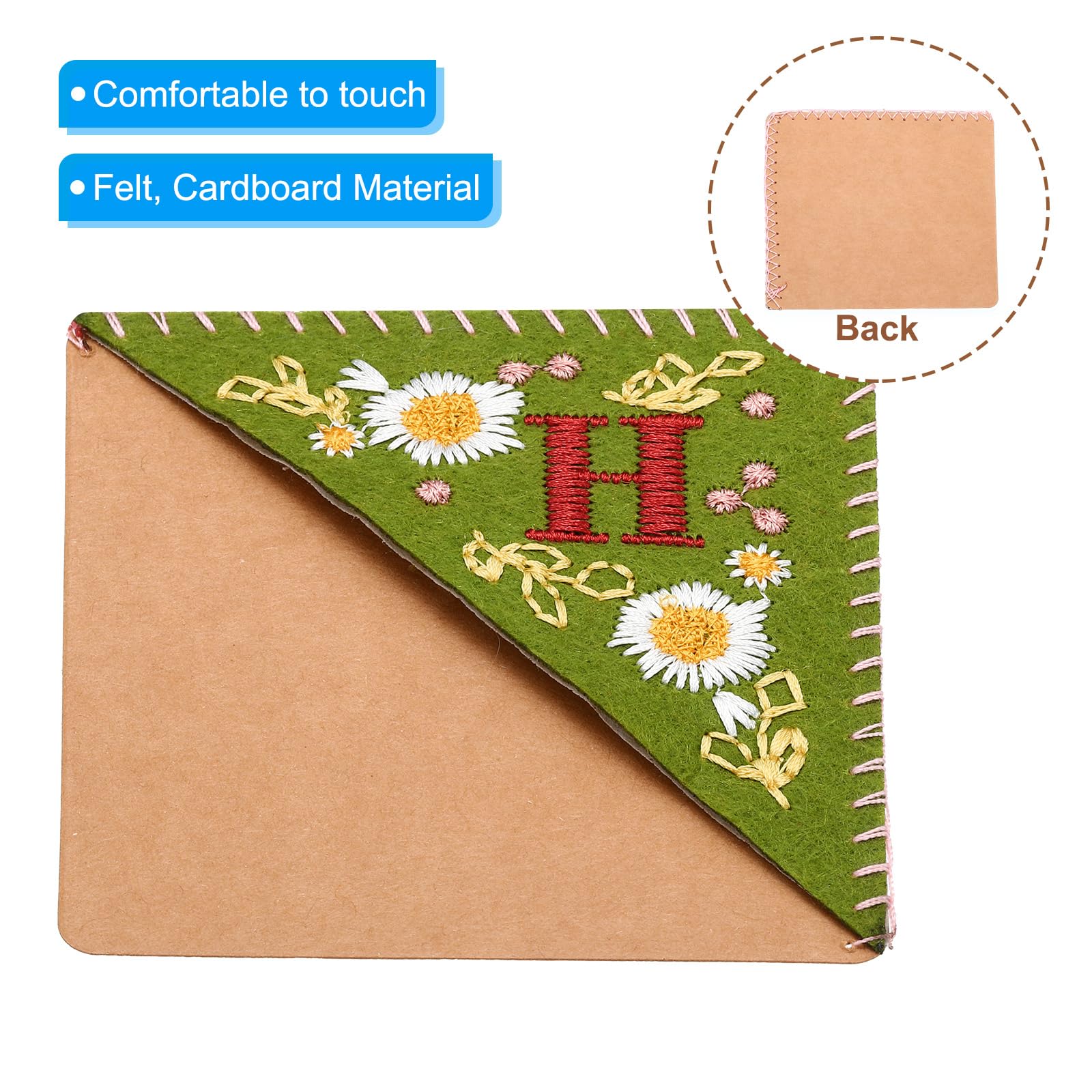 PATIKIL Personalized Embroidered Corner Bookmark - Image 3