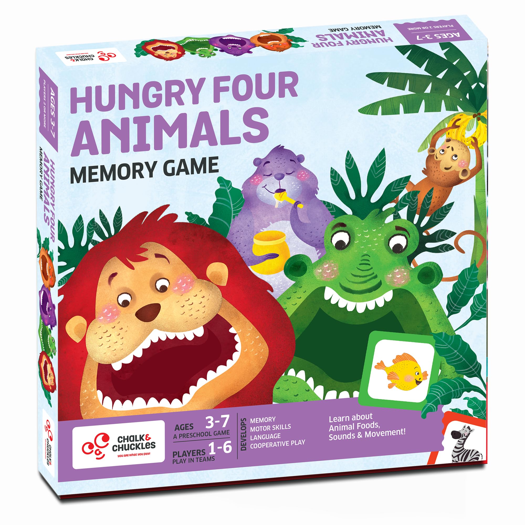 Chalk & Chuckles Hungry Four Memory Game, Learning & Educational Toy, Preschool Activity Kit, Gifts for Kids, Boys & Girls, Ages 3, 4, 5, 6, 7 Years, Perfect for Home, School, Playdates - Image 8 thumbnail